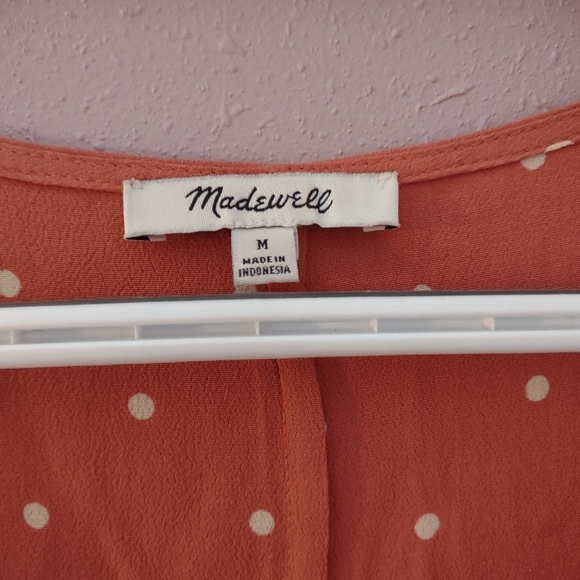 Madewell Heather Button-Front Dress in Polka Dot Size Medium SOLD OUT ONLINE - Picture 3 of 7